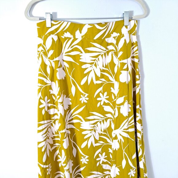 Pact Organic Tropical Palm Midi Skirt Chartreuse - Picture 7 of 9